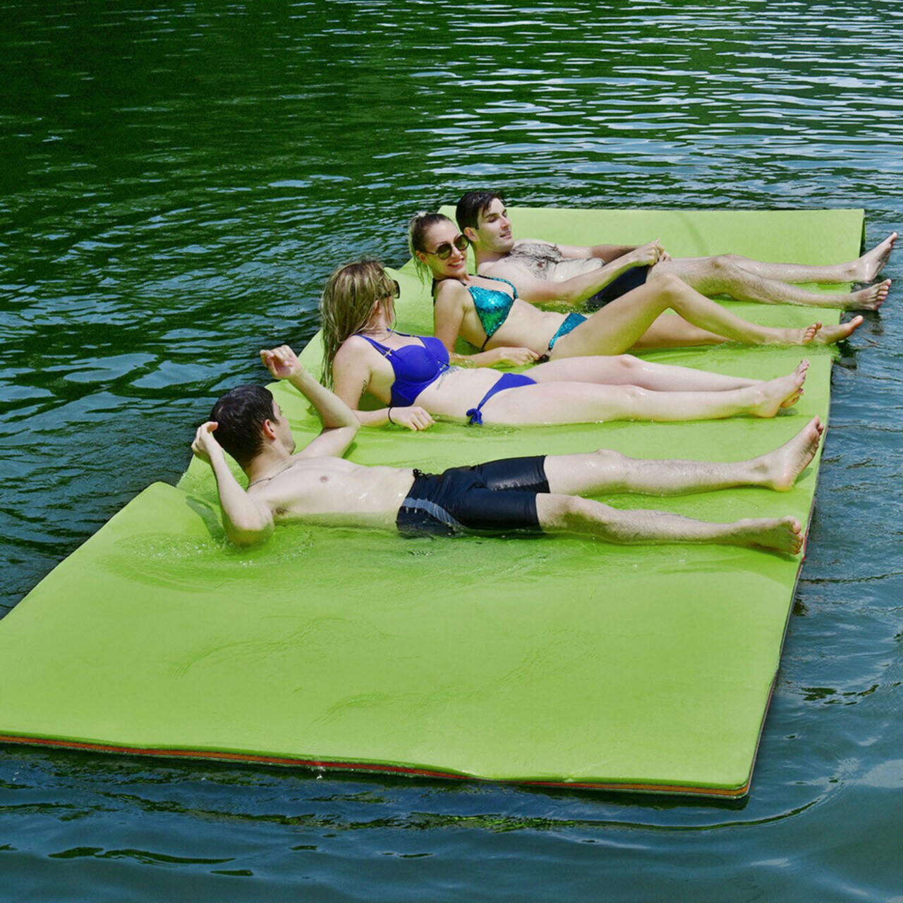 12 X 6 Floating Water Pad Mat 3-Layer Foam Floating Island For Pool Lake